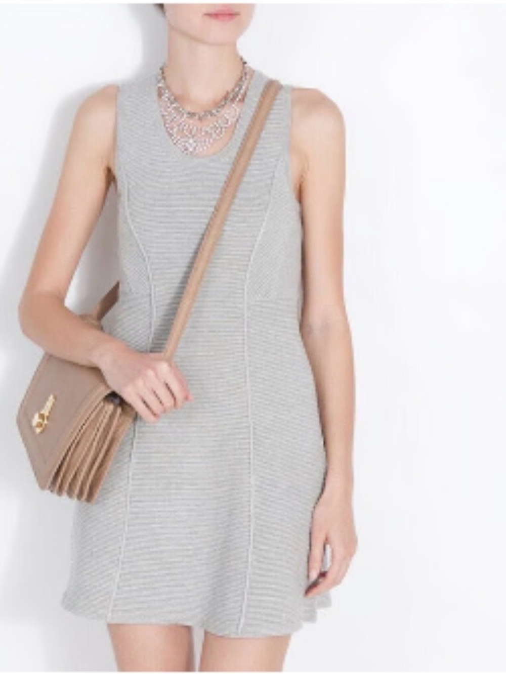3.1 Phillip Lim Ottoman Ribbed Sleeveless Cashmere Dress